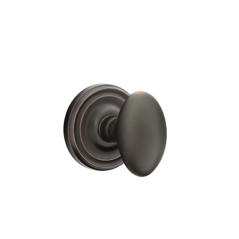 Emtek Marietta Monolithic Single Cylinder Tubular Entryset, Antique Nickel, Rustic Lever, Right