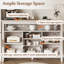 Buffet 52,8 po en rotin, armoire de rangement style ferme Boho avec tablettes réglables, armoire d'appoint pour la cuisine
