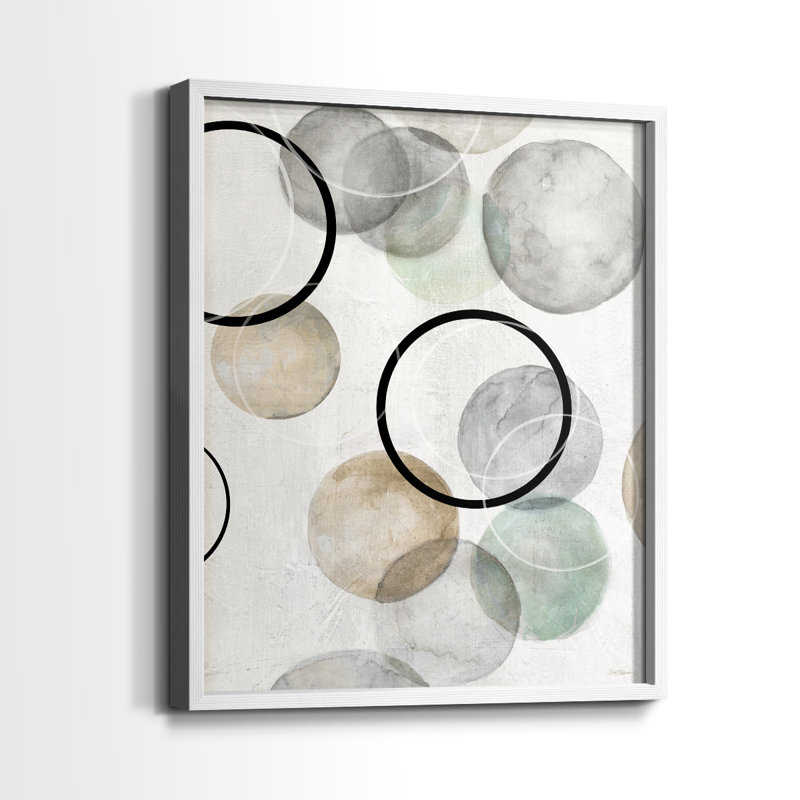 Bubbles I Framed Print - Solid Wood, 11" H x 9" W, White