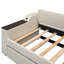 Lit de jour rembourré avec accoudoirs de rangement, couchette et conception USB