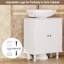 Armoire de salle de bain sous le lavabo 2 portes avec tablette amovible et pieds réglables en hauteur-1711502719