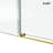 62-67" W X 66" H Frameless Single Sliding Shower Tub Door - Round Top Rail-120782886