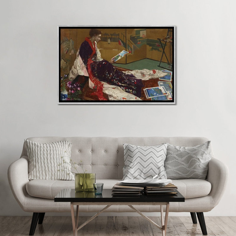 «Caprice In Purple And Gold The Golden Screen», reproduction d'art sur toile encadrée, 32 po x 48 po, Toile avec cadre