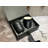 Set of 2 Peppermint & Eucalyptus Scented Candles in Black Ceramic Jar, 8 oz,  Hand-Poured in USA, Non-Toxic Long-Lasting Burn, Home Décor Gift Set-60938555