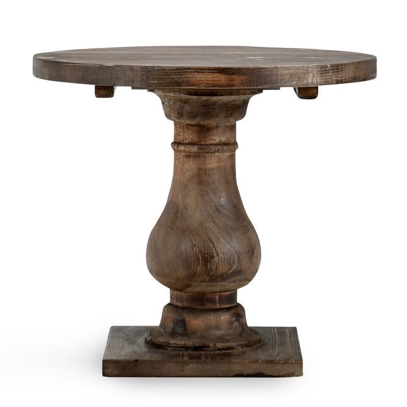 Biltmore Round End Table Aged Brown