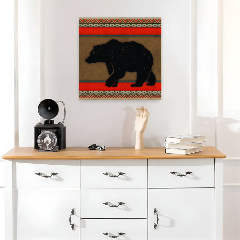 «Out West Bear», art d'ours contemporain, H 18 po x l 18 po