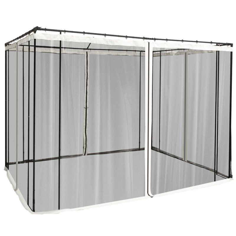 Outsunny Replacement Mesh Sidewall Netting For Patio Gazebos And Canopy Tents With Zippers (Sidewall Only)