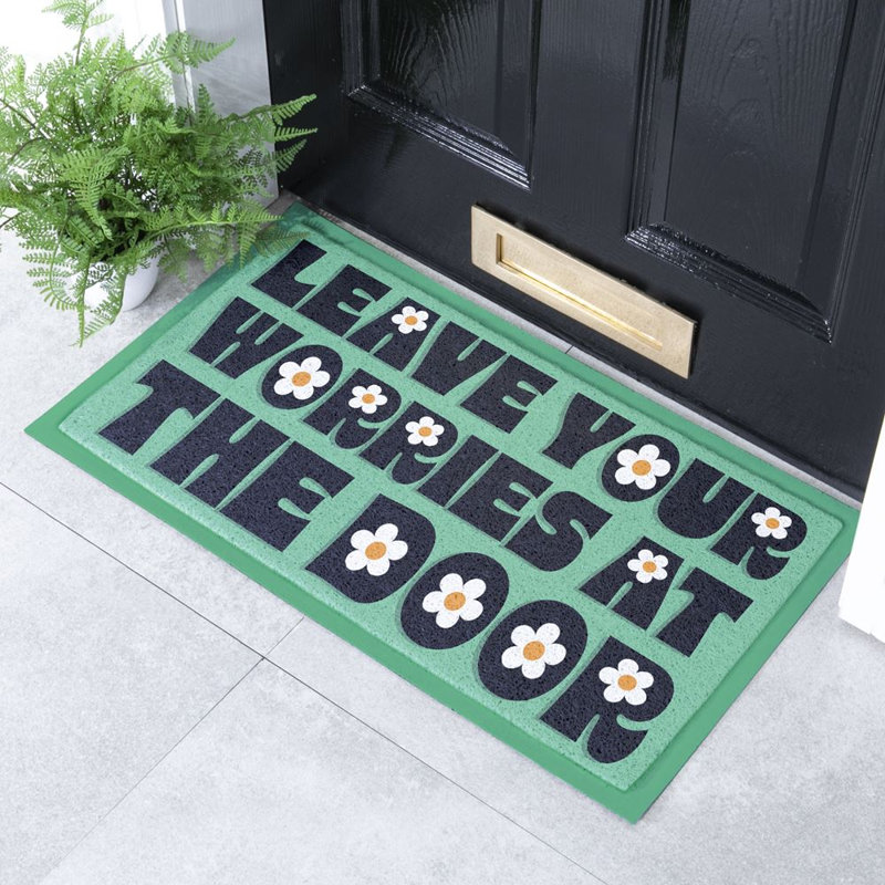 Non-Slip Floral Doormat