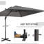 Parasol carré en porte-à-faux 8 pi 9 po Neli