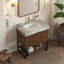 Meuble-lavabo autoportant de 30 po avec lavabo rayé (tiroir + tablette ouverte) pré-assemblé-474472164