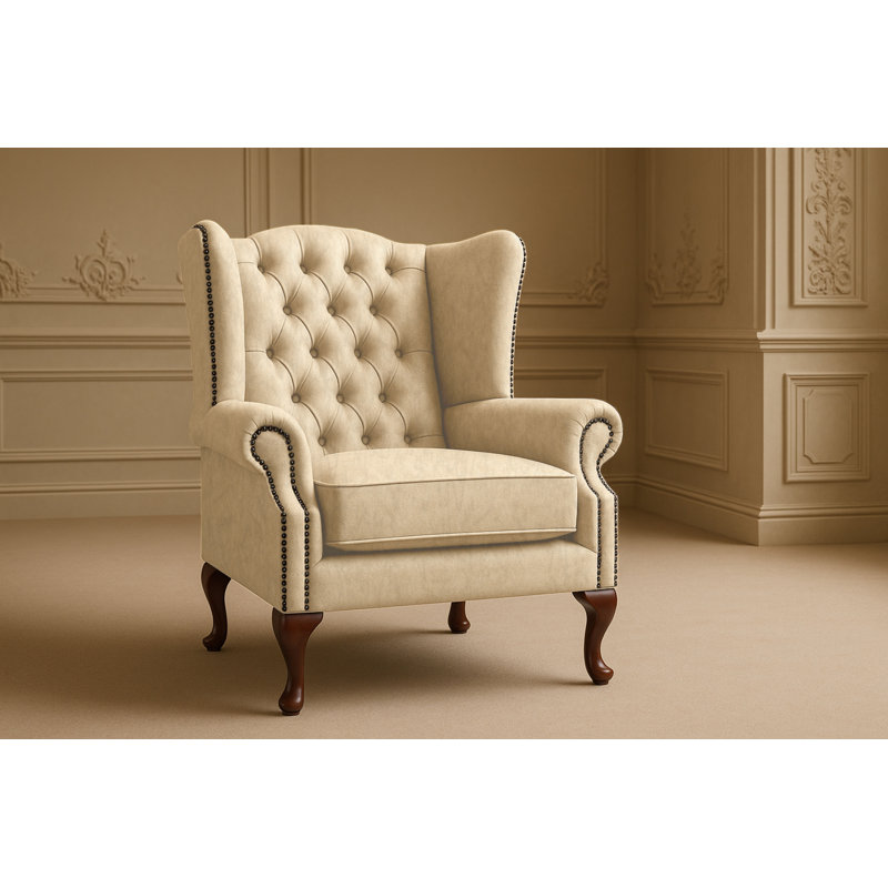 Upholstered Accent Chair, Cream