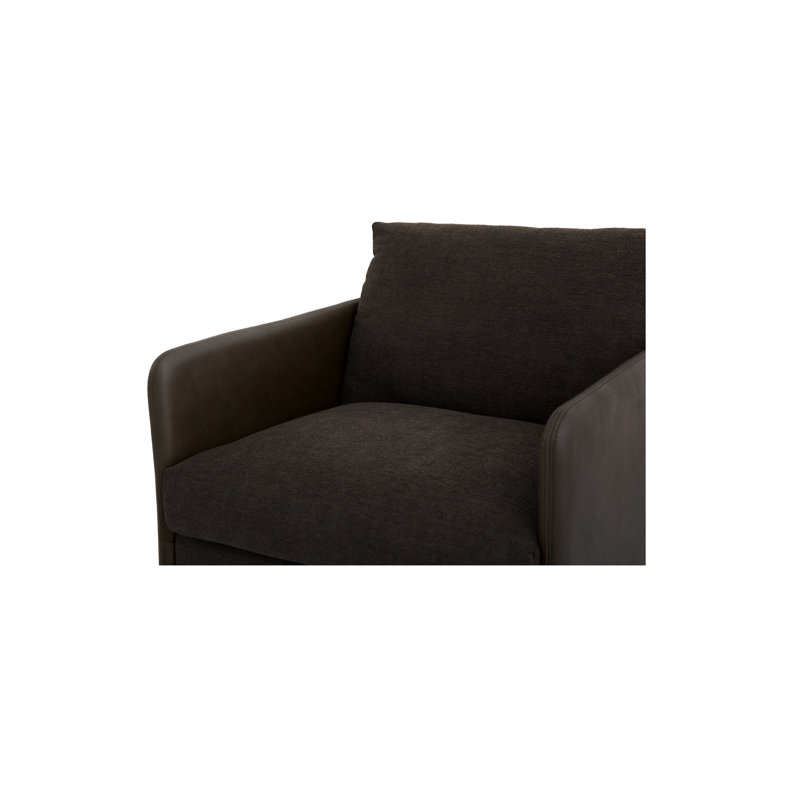 Fauteuil d'appoint rembourré Navona, Noir