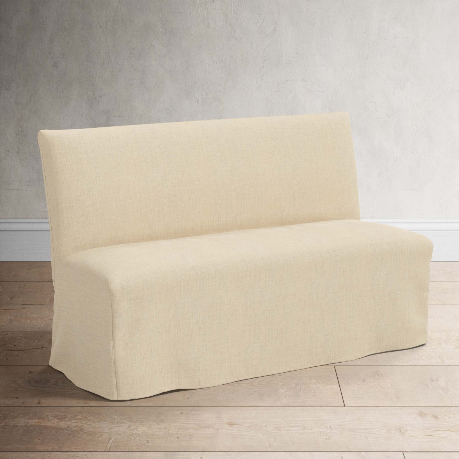Silvia 57" Dining Bench, Classic Linen Linen