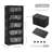 Black, 24" Side Wide Folding Storage Cabinet ,5 Tiers,23.62"×13.78"×59.84",Collapsible Storage Bins With Magnetic Door, Plastic Storage Cabinet With Wheels-943388942