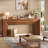  70.9 Inch Long Console Table, Farmhouse Wooden Sofa Table Behind Couch, Entryway Table Accent Table With Sturdy Triangular Base For Living Room, Entryway, Hallway, Walnut-1271675121