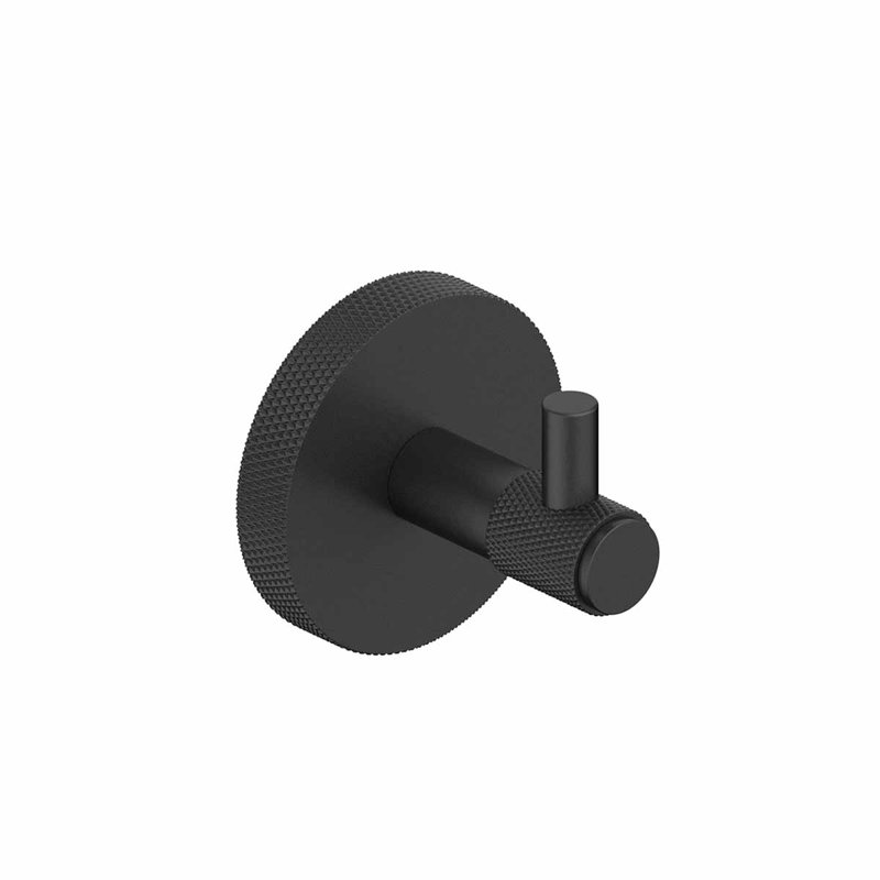 Klass Single Robe Hook, Matte Black