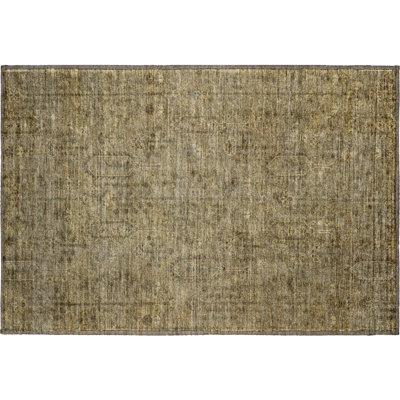 Premium Machine Washable Prisco Brown Rug