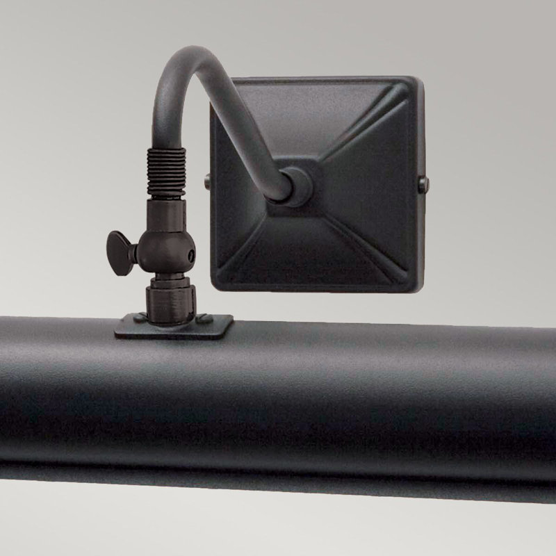 Leo Picture Light, 5.5" H x 14" W x 8" D, Black