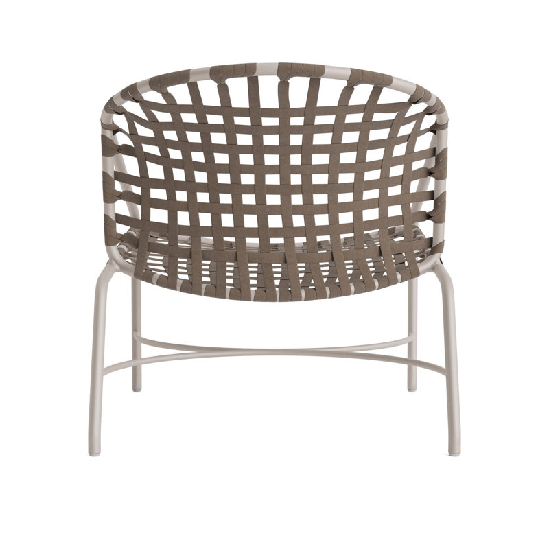 Kantan Outdoor Lounge Chair, Dove Smooth/Mica Suncloth Lace