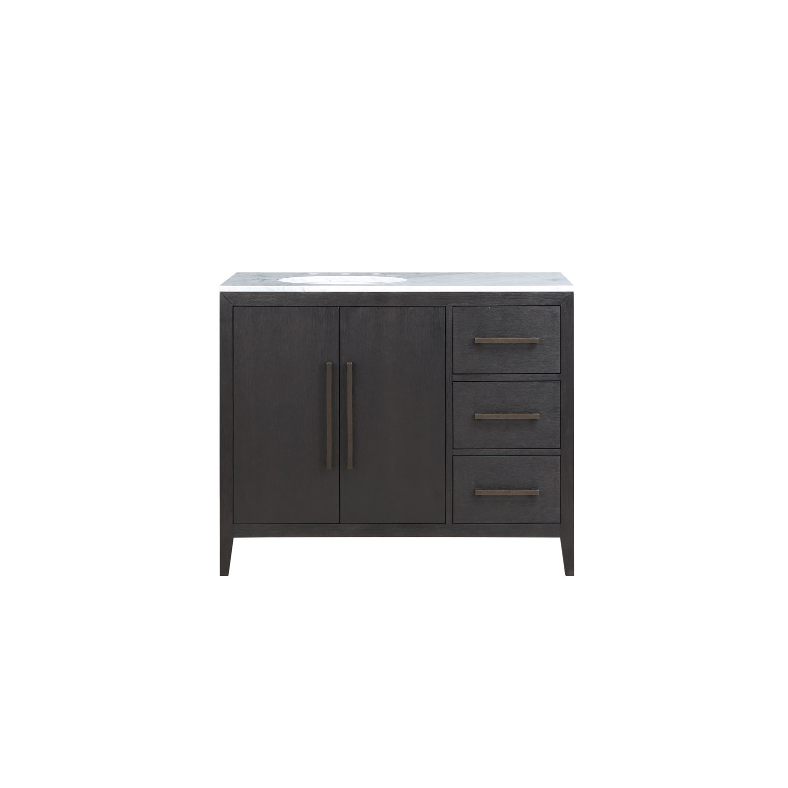 Alsup 42'' Single Bathroom Vanity, Dark Weathered Oak