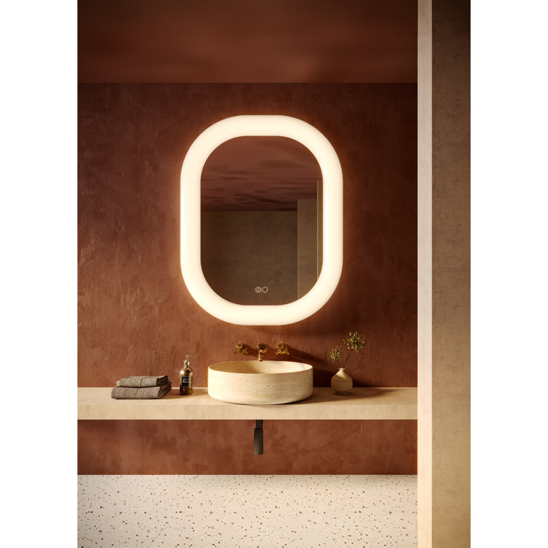 Float Oval Lighted Mirror