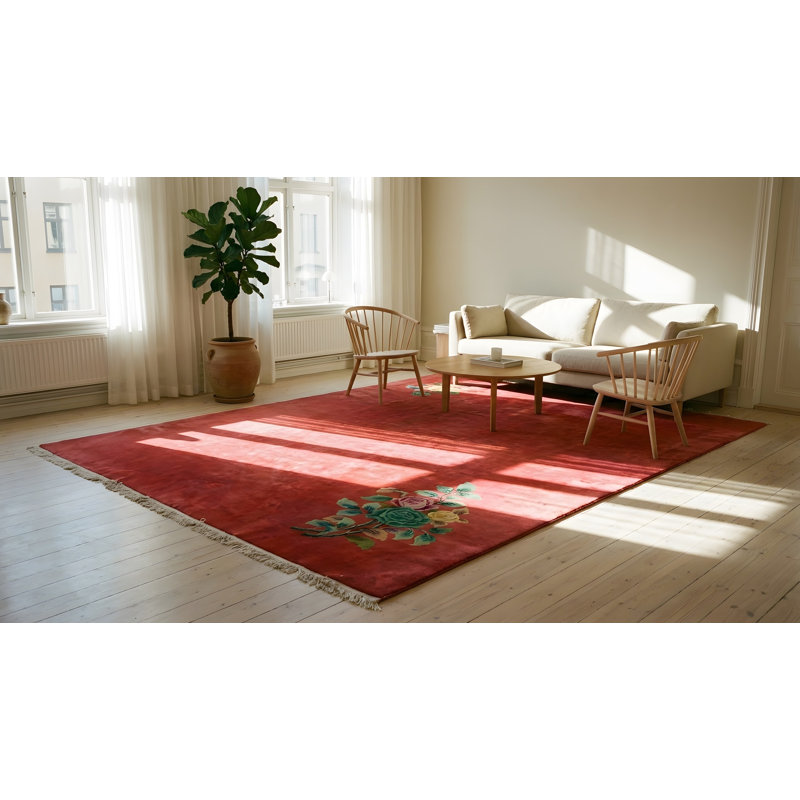 Tapis chinois antique et minimaliste Art déco