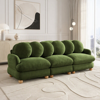 Modular Sectional Sofa with Chenille Upholstery
