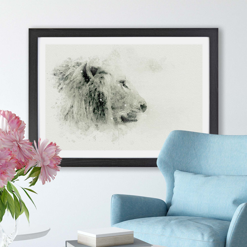 A Laurel Magnolia Tree - Framed Print, 24cm H x 33cm W x 2cm D, Black