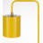Lampe de table arquée jaune doré 25 po Demorest
