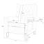 Fauteuil inclinable réglable à oreilles avec design capitonné | Table d'appoint pliable à chargement USB et peu encombrante USB-179473501
