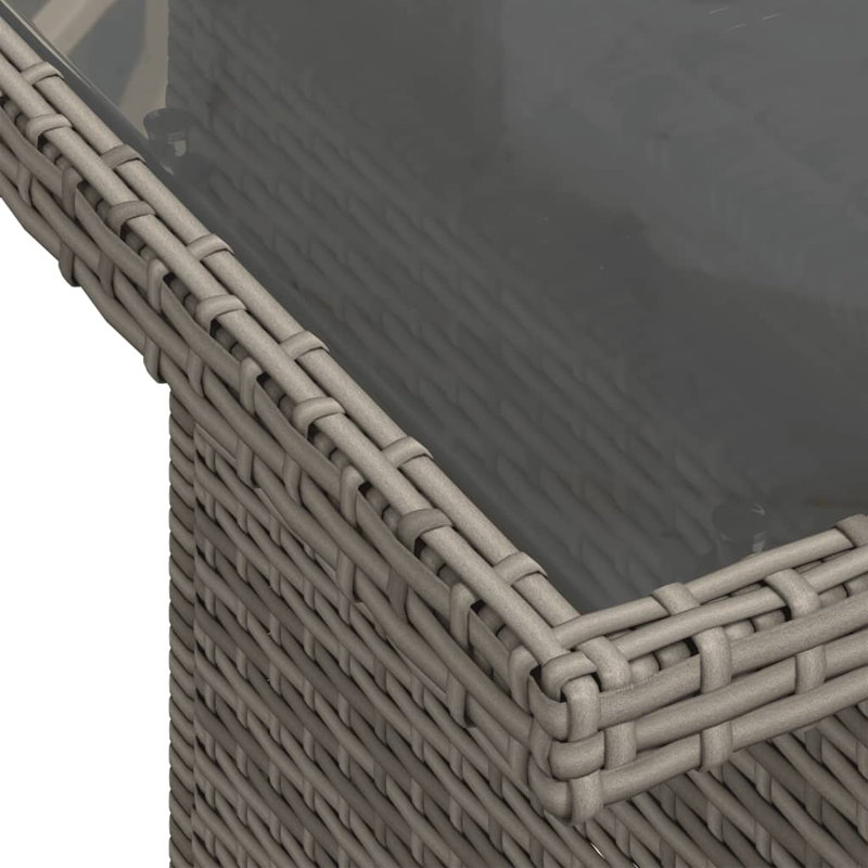 Ensemble de canapé de jardin en rotin PE gris, acier thermolaqué Vidaxl, 100% polyester