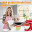 Doublures en silicone PQPO compatibles avec les bols de robot pâtissier KitchenAid à tête inclinable de 4,5 à 5 pintes, 2 doublures avec couvercles (blanc + rouge)