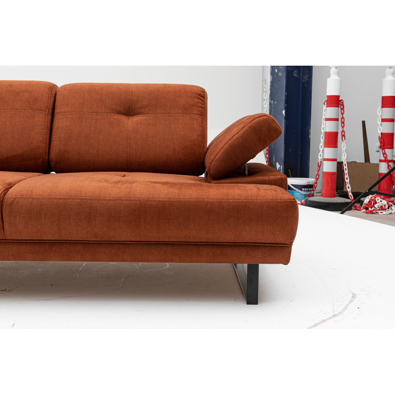 Upholstered 78.3'' Sofa, Orange