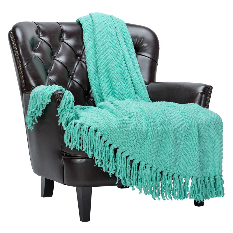 Textured Knitted Throw, 65" W x 50 L, Holiday