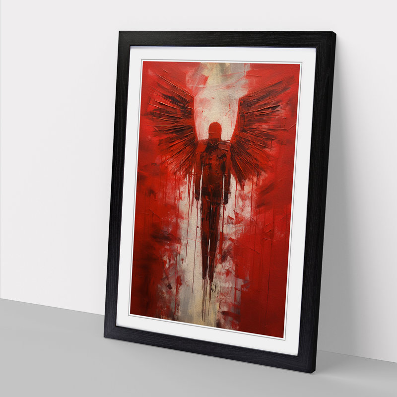 Single Picture Frame Print on Wood, 46cm H x 34cm W, Black Framed