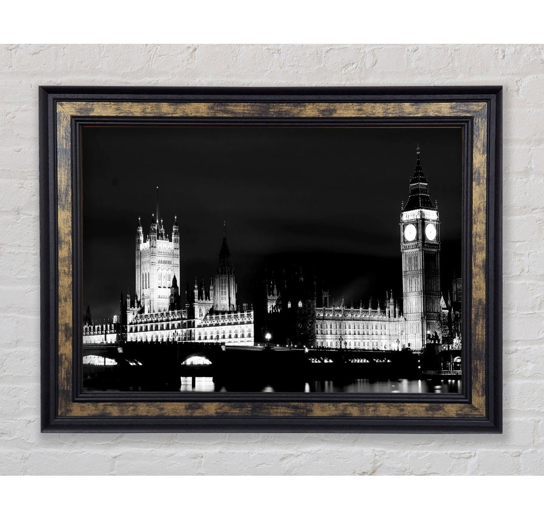 London Houses Of Parliament Dark Nights - Druck