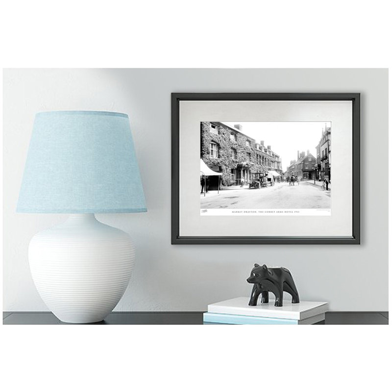 Market Drayton, The Corbet Arms Hotel 1911 - Single Picture Frame Print, 40cm H x 50cm W x 2.3cm D