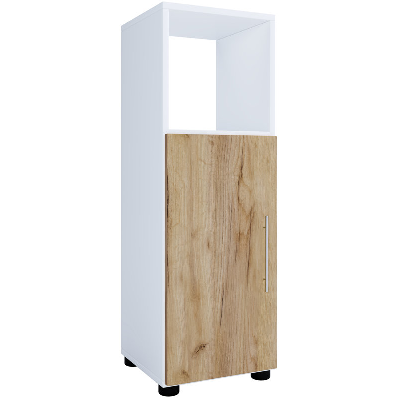 Aubrianah Bathroom Cabinet, White/Honey oak