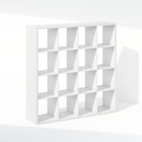 Ebern Designs Harnek Open Back Multipurpose Clothing & Closet Storage Organizer Shelf, 3-Cube, White