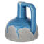 Vase 9 "en céramique bleu et gris