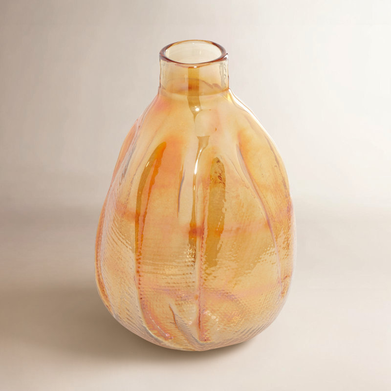 Isela Glass Table Vase, Yellow