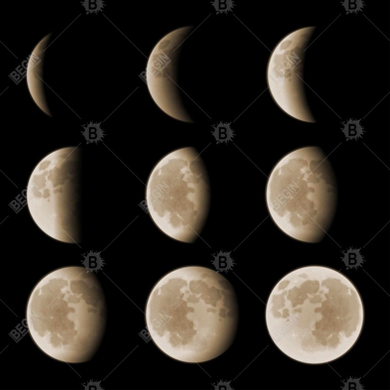 «Eclipse in Nine Phases», toile noire - décor de chambre à coucher espace