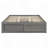 Queen Size Platform Bed Frame with 4 Storage Drawers and Footboard Storage Cubby, No Headboard, Modern Space-Saving Design-Gray-1300591186