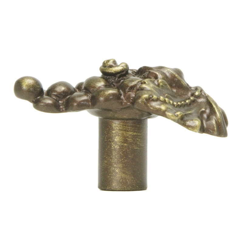Bacchus grand bouton droit , Laiton antique