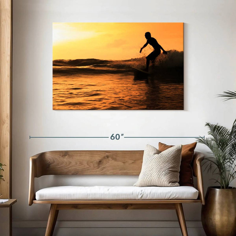Senne Sundown Surfing, 30" H x 45" W
