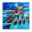 Petits bateaux qui naviguent dans le port - Horloge murale nautique et côtière-2005287079