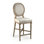 Medallion Upholstered Bar Stool with Solid Wood Frame
