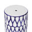 Tabouret de bar 12,5 "x 17,75" en céramique émaillée - Table d'appoint intérieure / extérieure - Tabouret de jardin d'appoint