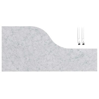 Soundsorb Edge Clip Desktop Privacy Panels - 48" X 12" - 24" Wave