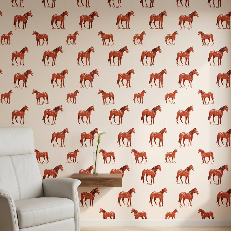 Papier peint double cheval, Peler et coller